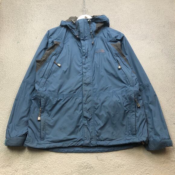 Vintage The North Face Hyvent Mesh Lined Ski Shell Jacket Mens Medium Blue Gray - Picture 1 of 11